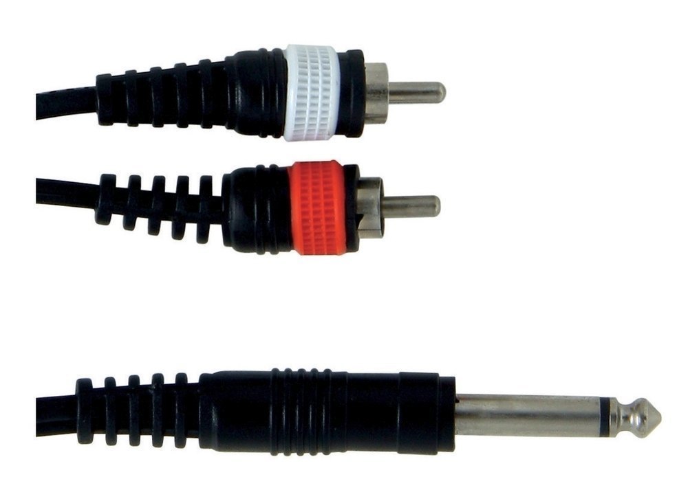 GEWA - Y-Cable Basic Line (1x 6,3 mm Mono Jack - 2x Cinch )