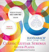 HANNABACH STRINGS FOR CLASSIC GUITAR SERIE 600 MEDIUM TENSION SILVER PLATED