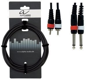 GEWA - Twin kabel Basic Line (2x 6,3 mm Mono Jack - 2x Cinch )