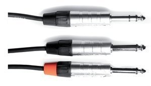 GEWA - Y-Cable Pro Line (6,3 mm Stereo Jack - 2x 6,3 mm Mono Jack )