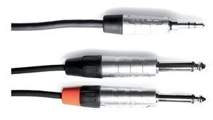 GEWA - Y-Cable Pro Line (3,5 mm Stereo Jack - 2x 6,3 mm Mono Jack)