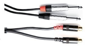 GEWA - Twin kabel Pro Line (2x 6,3 mm Mono Jack - 2x Cinch)