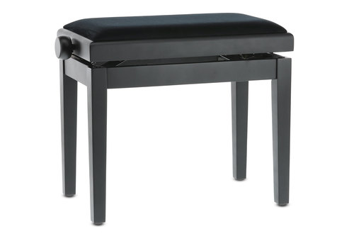 Banqueta Piano GEWA Deluxe diseño Classic negro mate