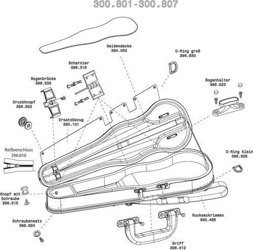 GEWA FORM SHAPED VIOLIN CASE LIUTERIA CONCERTO