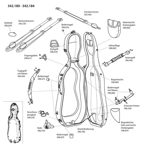 GEWA CELLO CASE IDEA FUTURA ROLLY